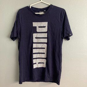 Puma Graphic Tshirt Dark Blue Polka Dot White Size M